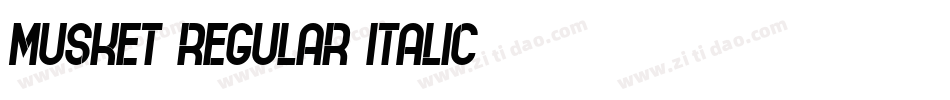 Musket regular italic字体转换